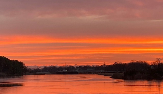 Waterfront views from the pool
