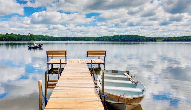 Waterfront Wisconsin Cabin: Private Dock, Fire Pit