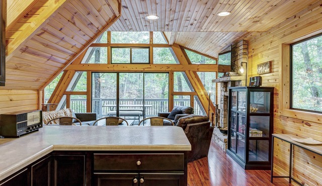 Waterside Cottage by Sarah Bernard with Firepit, Private Dock, and Hot Tub