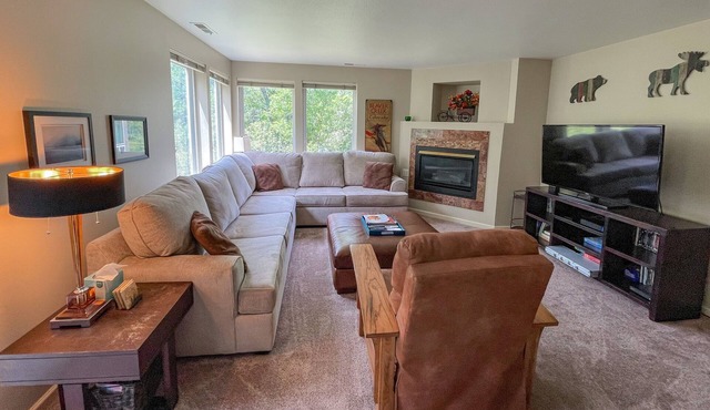 Waterview Mountain Condo | Patio, Fireplace & Views - Near Skiing/Eagle River