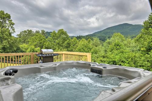 Waynesville Smart Cabin w/Hot Tub & Views!