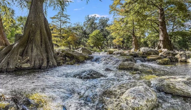 Welcome to “Gruene Lily Pad” a new river front condo steps away from Gruene!