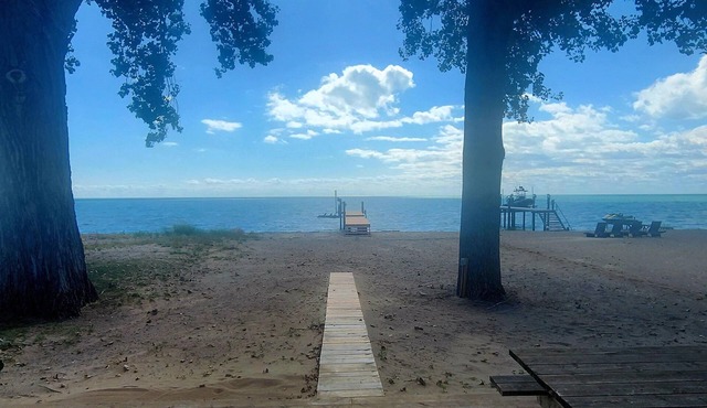.Welcome to Lakewood Moon . on a sandy beach near Amherstburg Ontario,