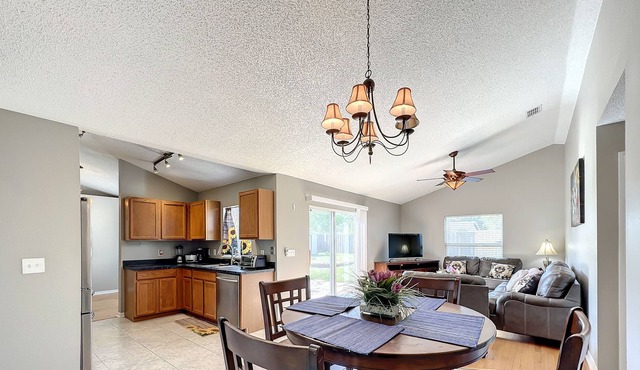 Welcome to the cozy and inviting house nestled in a quiet neighborhood!