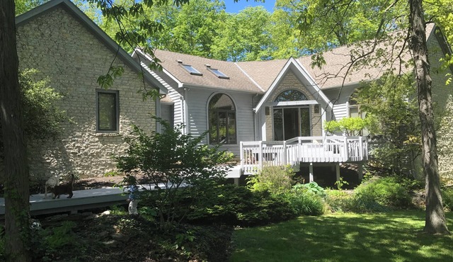 Welcoming 2-bedroom house, wooded lot in charming Dublin