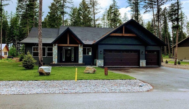 Well-appointed family home surrounded by timbers.