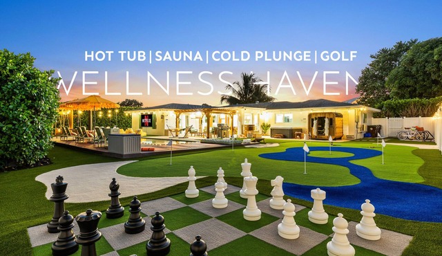 Wellness Retreat at WPB - HotTub | Sauna | ColdPlunge | Golf