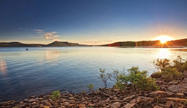 Where you can fish, water ski, enjoy the man-made beach, or go boating.