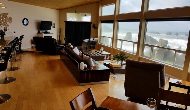 “While He Golfs… You Relax in Oceanfront Luxury” Pet free ,one level 2700 sq ft.