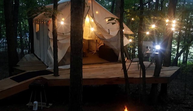 Whimsical Forest Safari Tent Haven Near Laurel Creek, Tennessee