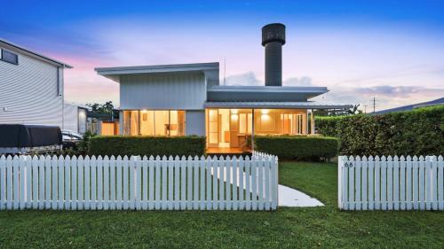 White and Black Cockatoo by the Sea
