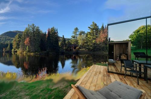 White Birch Mirror House at FarAway Pond