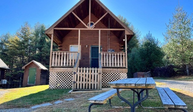 Whitetail Cabin-Firepit, Pet Friendly, Cozy, WIFI, Pond, Gas Fireplace, off Blue Ridge Parkway