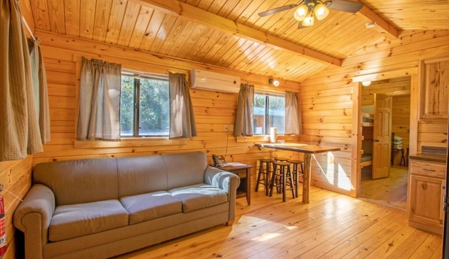 Wilderness Resort Lake View Cabins offer lovely views of the Cool Springs Lake.