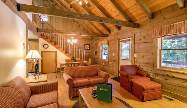Wilderness Resort 2-level Presidential log cabins make the perfect getaway!