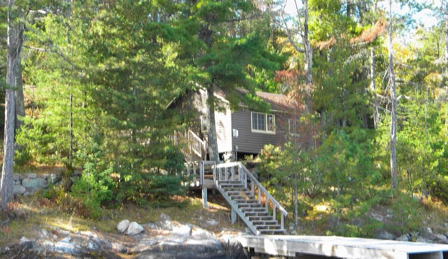Wilderness modern lake cabin