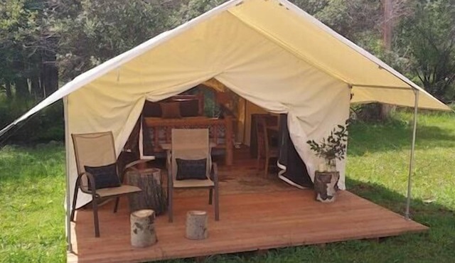 Wildwood Wall Tent, Wildwood Wall Tent by the Stream