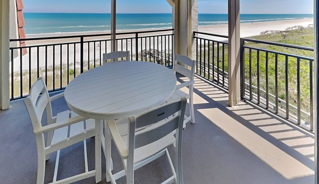 Windjammer 412 | Oceanfront Condo with Balcony, Resort Pool, Tennis, Grill Area