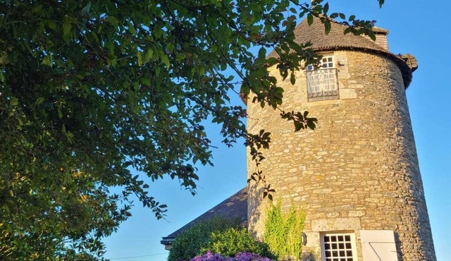 Windmill with old stone charm near the Vilaine River