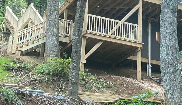 Windsong yurt, in the treetops, hottub on the top deck, petfriendly, stargazing