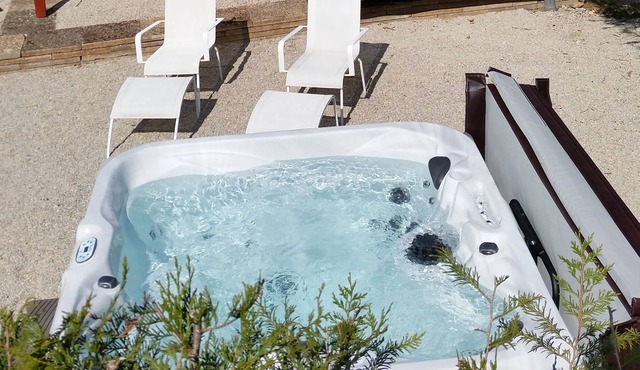 Wine trailer and private spa