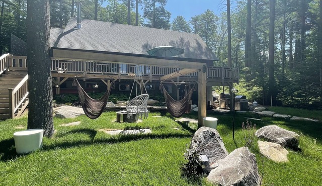 Winter Lakefront Cabin on Great Pond, Hot Tub, Fireplace, Dog Friendly