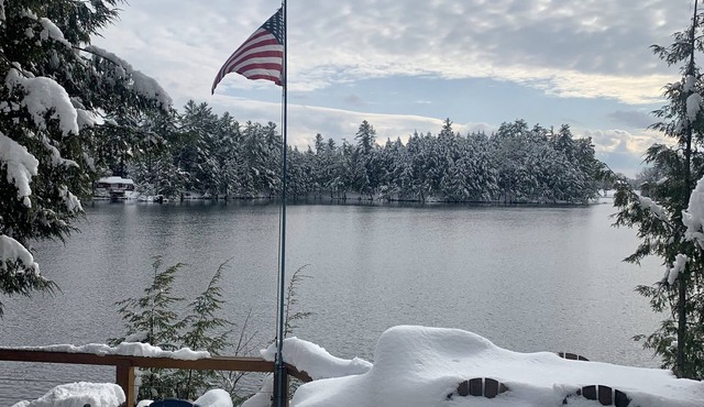 Winter Wonderland Lake Kasoag! Close to Snowmobiling, Ice Fishing, & Much More!