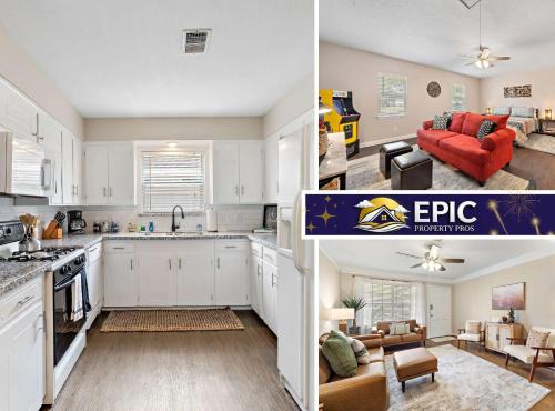 with Arcade and Covered Patio Sleep 9 in this 4 Bedroom 2 Bath Home 5 star host Deer Park TX