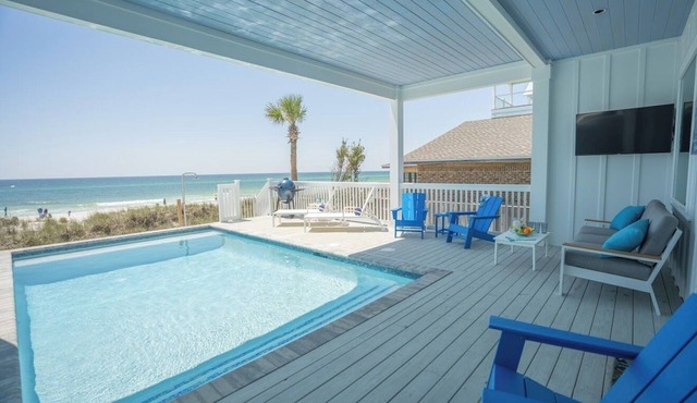 "With the Tide" Beachfront Home w/Private Pool