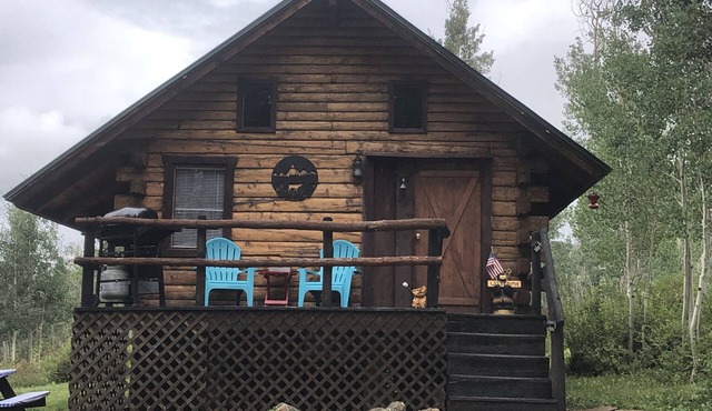 Wolf Den Cabin is cozy and rustic that overlooks the beautiful aspens trees.