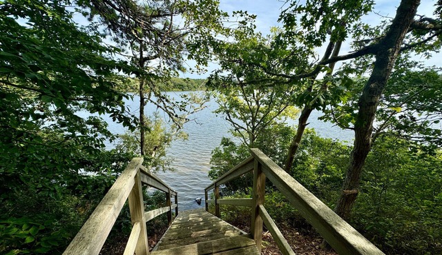 Wonderful Pond Front property deep in the heart of Brewster, private, spacious and unique!