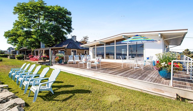 Wonderful Waterfront Escape w/an Indoor Hot Tub, Furnished Deck, & Great Views