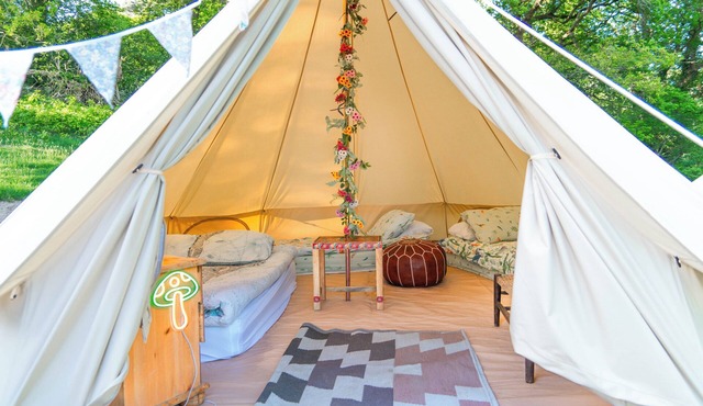 Wood Cabin & 4 Large Bell Tents - Hapus Hideaway