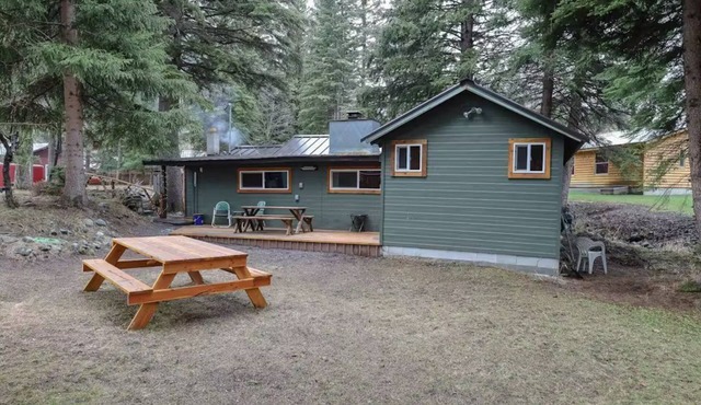 Wood Den rustic lake cabin, deck & mountain views