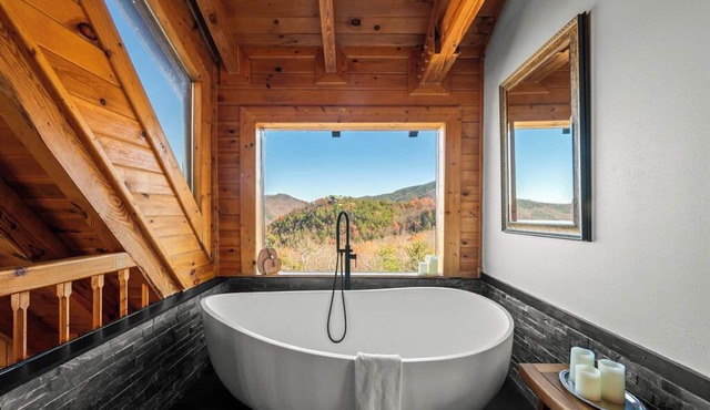 Wood Fireplace Secluded Hot Tub View Early CheckIn