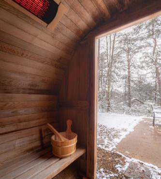 Wooded Circle - Barrel sauna, hot tub, fire pit