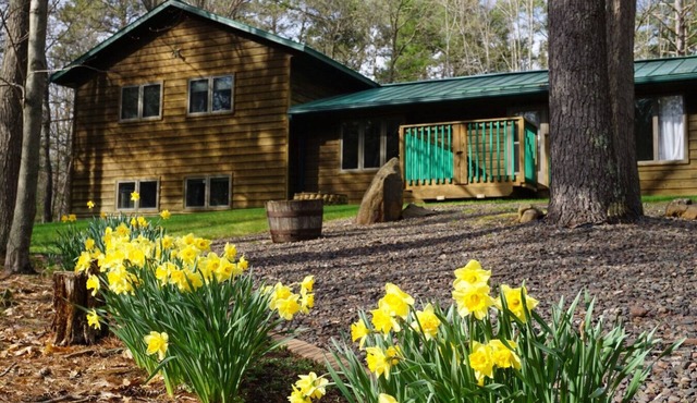 Wooded lot Private Cabin with 5br and 5 King Beds on the trails!