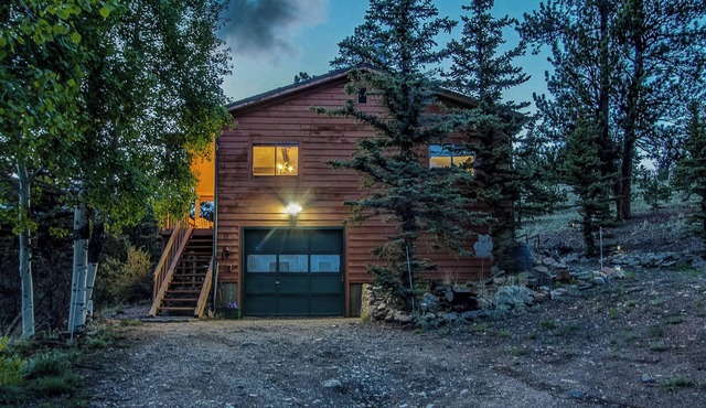 Wooded Private Cabin with Views, Starlink, Large Patio, Fireplace, Updated!