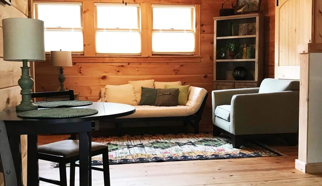 Wooded setting, upscale natural wood interior, approx 4 miles from town square