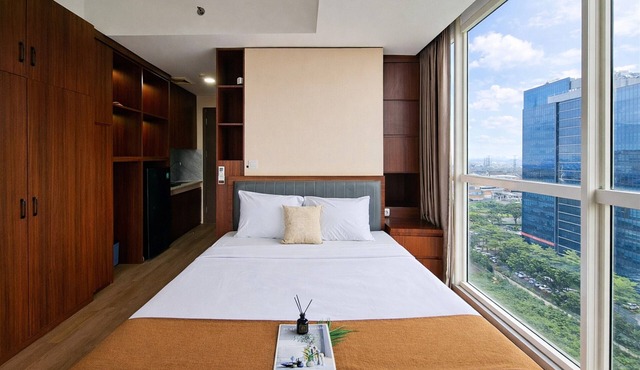 Wooden Accents Studio For 2 Pax At Pacific Garden Campus Town Apartment