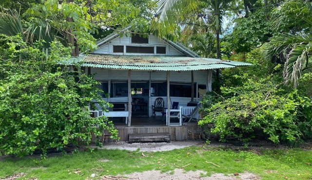 Wooden cabin on the Pacific coast