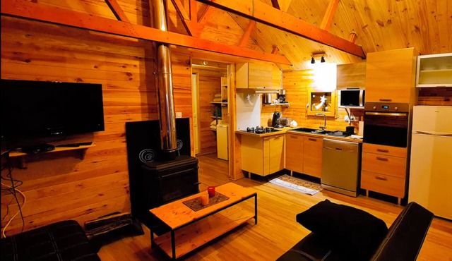 Wooden chalet at the foot of the slopes 4-season ski resort CAMURAC