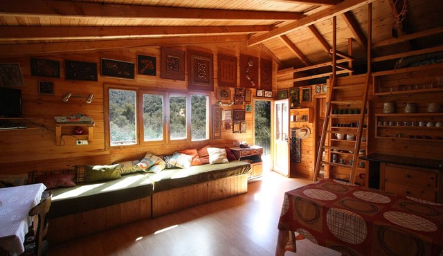 WOODEN CHALET BARCELONA MOUNTAIN BEACH with SEA VIEW