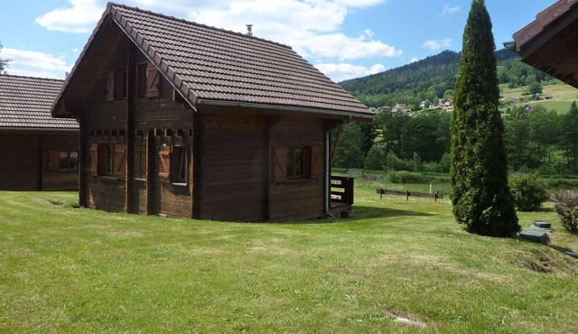 Wooden chalet in Vosges by a pond