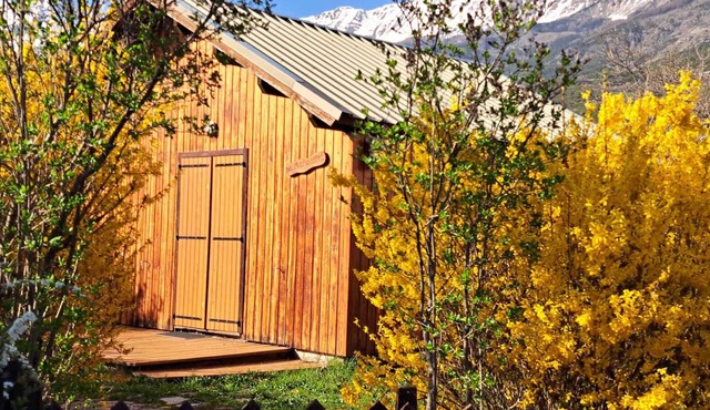 Wooden chalet with terrace and garden in Barcelonnette