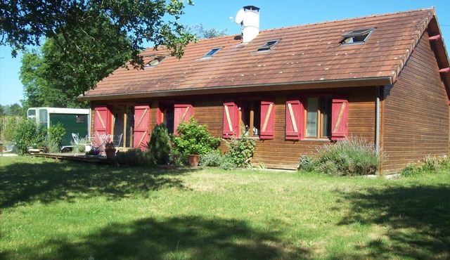 Wooden dwelling house for weekends and holidays