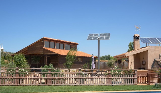 Wooden cottage for up to 12 people with pool