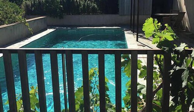 Wooden house and dry stones in a village of Corbières maritime
