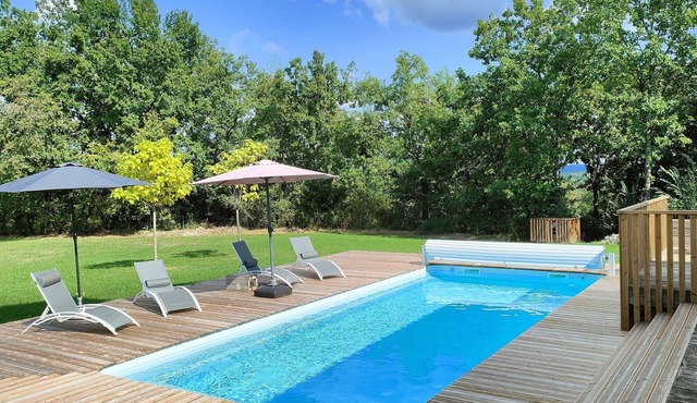 Wooden home, heated pool, AC, 8 guests, Dordogne - Périgord