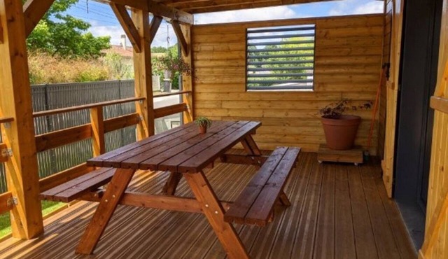 Wooden house with terraces
